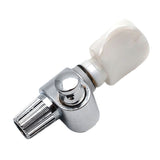Maxbell Chrome Banjo 5th Geared Tuning Peg Tuner Machine Head with White Pearl Button