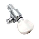 Maxbell Chrome Banjo 5th Geared Tuning Peg Tuner Machine Head with White Pearl Button
