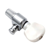 Maxbell Chrome Banjo 5th Geared Tuning Peg Tuner Machine Head with White Pearl Button