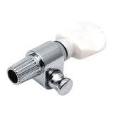 Maxbell Chrome Banjo 5th Geared Tuning Peg Tuner Machine Head with White Pearl Button