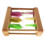 Maxbell 3 in 1 Hourglass, Wood Art Gift, Wood Sand, Sand Timer, Present 1/3/5 Minute