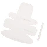 Maxbell 2 Pieces Acrylic Mini Wallet Coin Purse Pattern Template Stencil DIY Leather Hand Craft 60x70mm