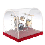 Maxbell 14*10*10cm Copper Drum Kit Display Box Set Model for Dolls House Action Figures Decoration Accessory