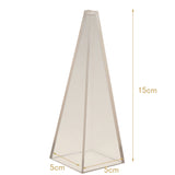 Maxbell Candle Mould Pyramid PC Plastic Soap Molds Handcraft DIY Making Candles - 50x50x150mm, Clear