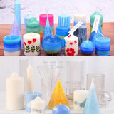 Maxbell Candle Mould Pyramid PC Plastic Soap Molds Handcraft DIY Making Candles - 50x50x150mm, Clear