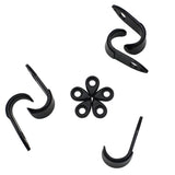 Maxbell 1 Set Metal Saxophone Thumbrests Sax Thumb Finger Support Cushion Pretector Black for Saxophonist