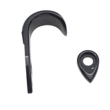 Maxbell 1 Set Metal Saxophone Thumbrests Sax Thumb Finger Support Cushion Pretector Black for Saxophonist