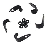 Maxbell 1 Set Metal Saxophone Thumbrests Sax Thumb Finger Support Cushion Pretector Black for Saxophonist