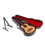 Maxbell Mini 13cm Wooden Guitar Model PU Box Set for Action Figures Hot Toys Dolls House Miniature Decor