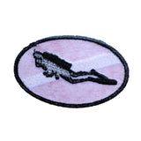 Maxbell Ellipse Diver Down Flag Patch Patches Backpack Badge Scuba Diving Dive Iron On Embroidered