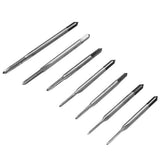 Maxbell 7 Pieces M1.1-M2.5 Portable Machine Hand Screw Thread Metric Plug Tap Drill Set and M1-M8 Adjustable Ratchet Wrench Tap Hand Tool