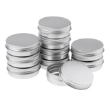 Maxbell 10 Empty Aluminum Tins Cans With Screw Lids Box Container Jar Top Round 40g 1.4oz