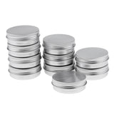 Maxbell 10 Empty Aluminum Tins Cans With Screw Lids Box Container Jar Top Round 40g 1.4oz