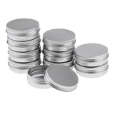 Maxbell 10 Empty Aluminum Tins Cans With Screw Lids Box Container Jar Top Round 40g 1.4oz