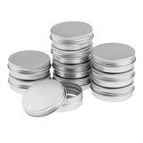 Maxbell 10 Empty Aluminum Tins Cans With Screw Lids Box Container Jar Top Round 40g 1.4oz