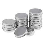 Maxbell 10 Empty Aluminum Tins Cans With Screw Lids Box Container Jar Top Round 40g 1.4oz