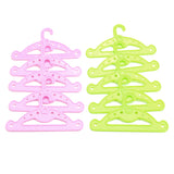 Maxbell 10 Piece Hangers for 18 Inch American Girl Dolls- 5 PCS Pink And 5 PCS Green- For 18 Inch Dolls Clothes Hangers