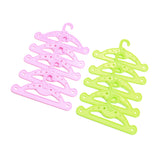 Maxbell 10 Piece Hangers for 18 Inch American Girl Dolls- 5 PCS Pink And 5 PCS Green- For 18 Inch Dolls Clothes Hangers