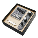 Maxbell Black 3 Way Prewired Control Plate Bridge Replacement Accessory for Tele TL Guitar