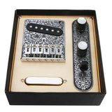 Maxbell Black 3 Way Prewired Control Plate Bridge Replacement Accessory for Tele TL Guitar