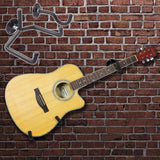 Maxbell Universal Metal Guitars Horizontal Wall Mount Hanger Stand for Shop Studio Music School Training Center