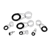 Maxbell 7Pcs Fishing Rod Guides Tip Tops Repair Ceramic Ring Rod Building Eye Rings 7 Sizes