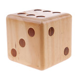 Maxbell 1 Piece Six Side Crafted 3.5-inch Big Wooden Yard Dice With Rounded Corner