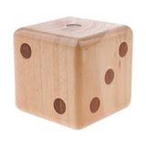 Maxbell 1 Piece Six Side Crafted 3.5-inch Big Wooden Yard Dice With Rounded Corner