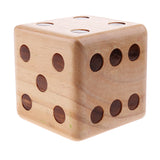 Maxbell 1 Piece Six Side Crafted 3.5-inch Big Wooden Yard Dice With Rounded Corner
