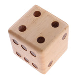 Maxbell 1 Piece Six Side Crafted 3.5-inch Big Wooden Yard Dice With Rounded Corner
