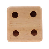 Maxbell 1 Piece Six Side Crafted 3.5-inch Big Wooden Yard Dice With Rounded Corner