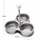 Maxbell Stainless Steel Egg Poacher Easy Egg Boiling Poaching Rack Egg Boiler