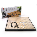 Maxbell Magnetic Go Game Weiqi Chess Set With Single Convex Magnetic Plastic Stones and Foldable Goban Board Game Puzzle Toy