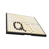 Maxbell Magnetic Go Game Weiqi Chess Set With Single Convex Magnetic Plastic Stones and Foldable Goban Board Game Puzzle Toy