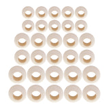 Maxbell 30 Pieces Large Hole BOHO Style Natural Color Wood Round Spacer Beads Bulk Lots for Jewelry Making Craft DIY Macrame Bracelet Necklace Accessories 20mm 25mm 30mm Mixed