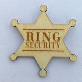 Maxbell Rustic Wedding Wooden Ring Bearer Gift Ring Security Badge Breastpin for Boys Wedding Favor