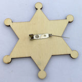 Maxbell Rustic Wedding Wooden Ring Bearer Gift Ring Security Badge Breastpin for Boys Wedding Favor