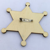 Maxbell Rustic Wedding Wooden Ring Bearer Gift Ring Security Badge Breastpin for Boys Wedding Favor