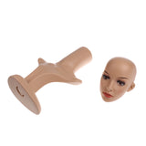 Maxbell 18'' Mannequin Head, Female PVC Mannequin Manikin Head Model Plastic Wigs Hair Glasses Display Holder