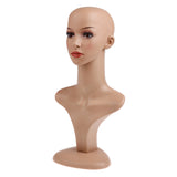 Maxbell 18'' Mannequin Head, Female PVC Mannequin Manikin Head Model Plastic Wigs Hair Glasses Display Holder