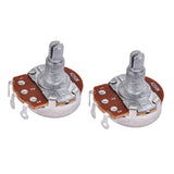 Maxbell 2 Pieces Copper Audio A250K Potentiometer Pots for Electric Guitars/Bass Replacement Parts