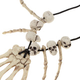 Maxbell Skull Skeleton Hand Bone Necklace Halloween Caveman Pirate Fancy Dress