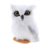 Maxbell Artificial Feather Animal White Owl Home Decoration Gift Toy Handcraft Realistic Owl