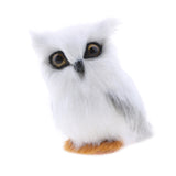 Maxbell Artificial Feather Animal White Owl Home Decoration Gift Toy Handcraft Realistic Owl