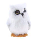 Maxbell Artificial Feather Animal White Owl Home Decoration Gift Toy Handcraft Realistic Owl