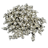 Maxbell 100 Pieces Bell Shape Cord End Caps Stopper Findings for DIY Bracelet Necklace Jewelry 5mm