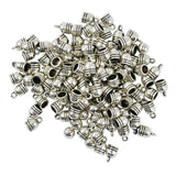 Maxbell 100 Pieces Bell Shape Cord End Caps Stopper Findings for DIY Bracelet Necklace Jewelry 5mm