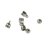 Maxbell 100 Pieces Bell Shape Cord End Caps Stopper Findings for DIY Bracelet Necklace Jewelry 5mm