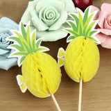 Maxbell 12PCS PINEAPPLE CAKE TOPPER BIRTHDAY CUPCAKE MUFFIN CAKE STICKS ACCESSORY