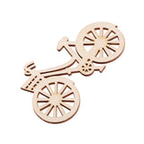 Maxbell 10 Pieces Blank Wooden Bicycle Embellishments Plain Unfinished MDF Cut Shapes 90 x 53mm for DIY Scrapbooking Card Making Wood Art Crafts Confetti Table Decor